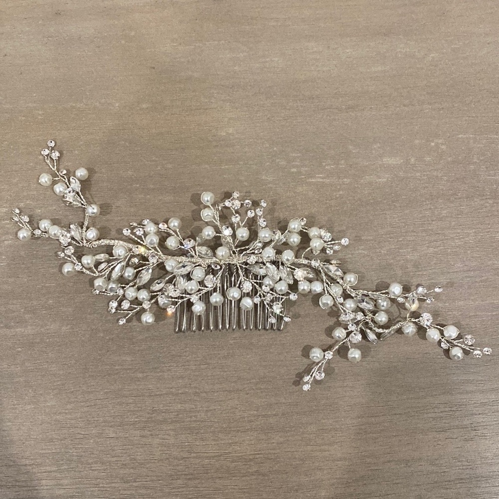 Bridal wedding Hair Piece Comb - Picture 4 of 7